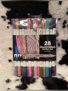 28 Count Dual Tip Illustration Markers NWT